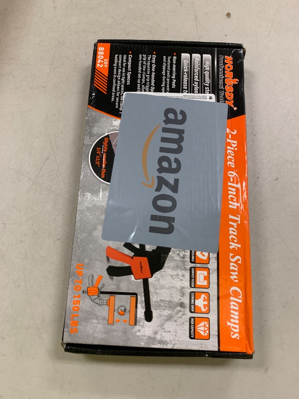 Photo 1 of HORUSDY 2 Pieces Strong Hold Track Saw Clamps 6-Inch, Quick Release Track Saw Guide Rail Clamp for Woodworking, Circular Saw Guide Rail System, Durable with 150 LBS Load Limit & Easy Operation