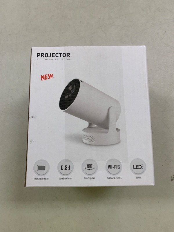 Photo 1 of Mini Portable Projector with Wifi6 and Bluetooth, 4K Projector Support 5w Sound Base Speaker, 160 ANSI, Android 11, Auto Vertical Keystone 210°Rotatable Proyector for Home Bedroom Outdoor HY300 ULTRA