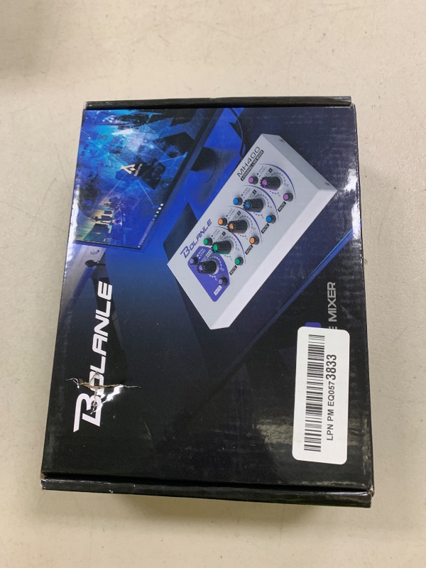 Photo 1 of Mini Audio Mixer,Stereo Line Mixer for Sub-Mixing,Ultra Low-Noise,4-Channel,Microphone Independent Control, 1/4" & 1/8" TRS Output and Input, for Guitars,Bass,Keyboards (MH400)