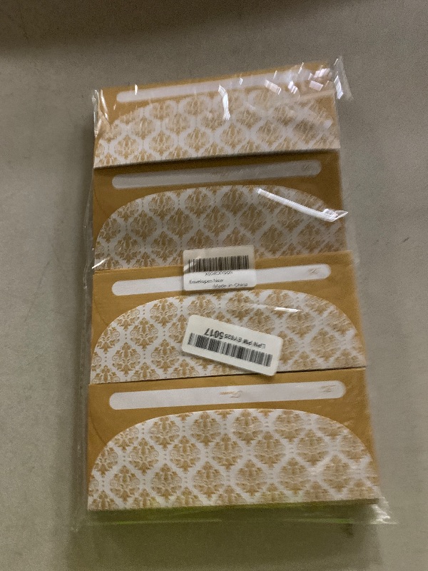 Photo 1 of XXINMOH 100 Pack Gold Money Envelopes for Cash Gifts (7x3 Inch), Fancy Decorative Design Money Holder for Christmas, Birthday, Graduations, Weddings, Small Money Saving Envelopes, Bulk Value Pack
