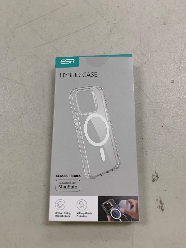 Photo 1 of ESR for iPhone 15 Pro Case, Compatible with MagSafe, Military-Grade Protection, Yellowing Resistant, Scratch-Resistant Back, Magnetic Phone Case for iPhone 15 Pro, Classic Series, Clear Dark Blue