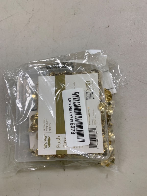 Photo 1 of Mr. Pen- Thumb Tacks, 500 Pack, Gold, Flat Thumb Tacks, Metal Push Pins, Thumbtacks for Bulletin Board
