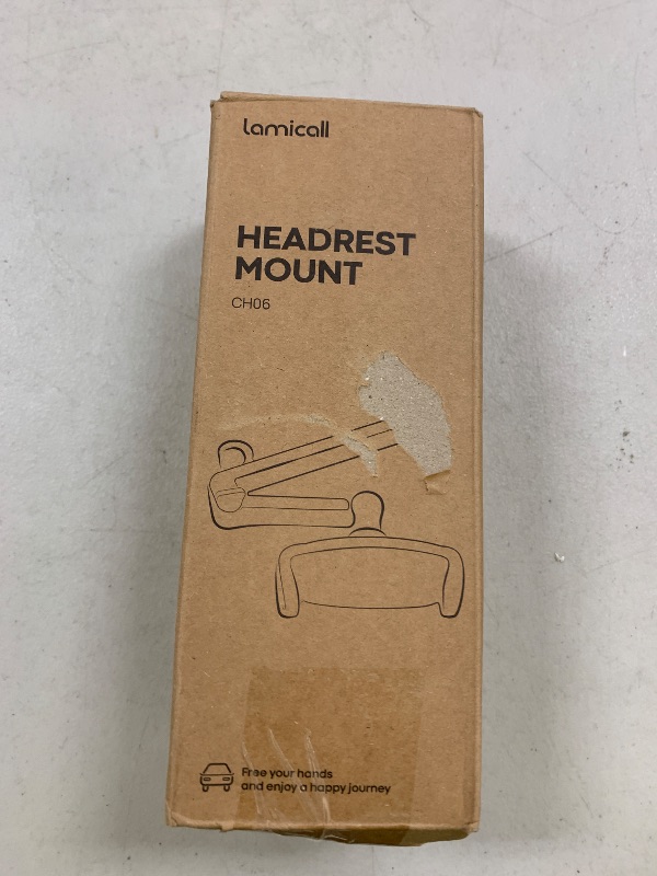 Photo 1 of Lamicall Car Headrest Tablet Holder - [3 in 1 Extension Arm] Adjustable Tablet Car Mount for Back Seat, Road Trip Essentials for Kids, for 4.7-11" Device Like iPad Pro, Air, Mini, Galaxy, Fire, Black