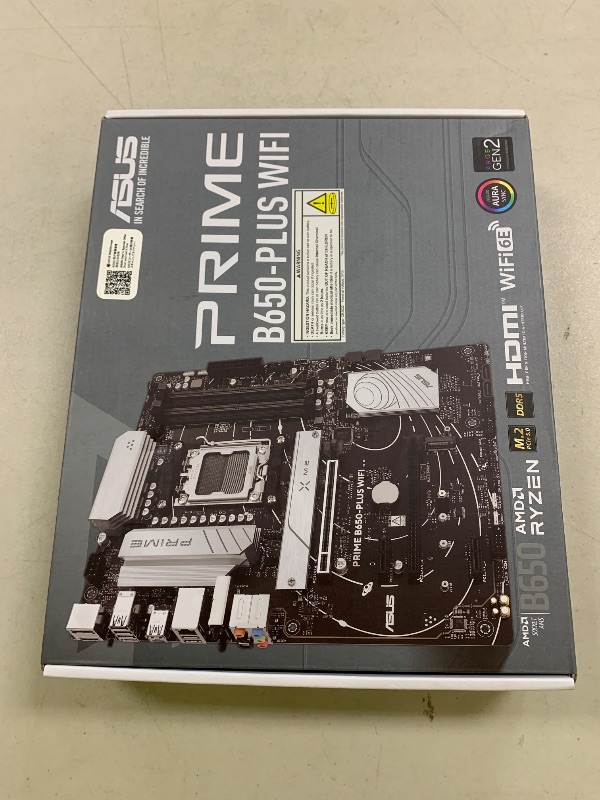 Photo 1 of ASUS Prime B650-PLUS WiFi AMD B650 AM5 Ryzen™ Desktop 9000 8000 & 7000 ATX Motherboard, DDR5, PCIe 5.0 M.2, 2.5Gb LAN, WiFi 6E, HDMI™, SATA 6 Gbps, USB Type-C®, BIOS Flashback™, Thunderbolt™ 4 Header