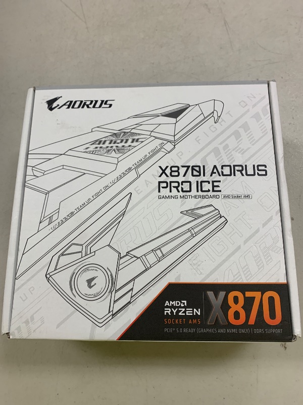 Photo 1 of GIGABYTE X870I AORUS PRO ICE AMD AM5 LGA 1718 Motherboard, Mini-ITX, DDR5, 2X M.2, PCIe 5.0, USB-C, WIFI7, 2.5GbE LAN, EZ-Latch, 5-Year Warranty