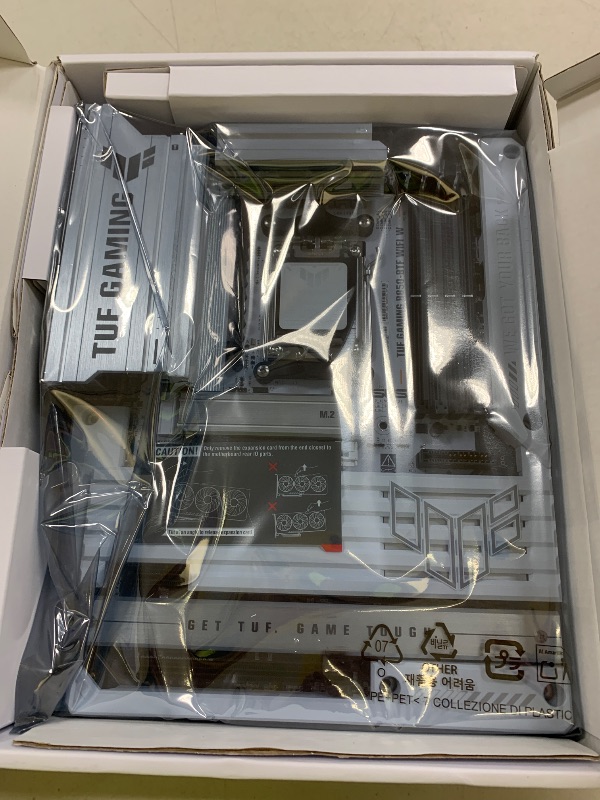 Photo 1 of ASUS TUF Gaming B850-BTF WiFi W AMD B850 ATX Motherboard,Hidden-Connector Design, 14+2+1 80A DrMOS Power Stages, DDR5, PCIe 5.0 Ready, 3X M.2, Wi-Fi 7, 2.5Gb LAN, DP, HDMI™, USB 20Gbps Type-C