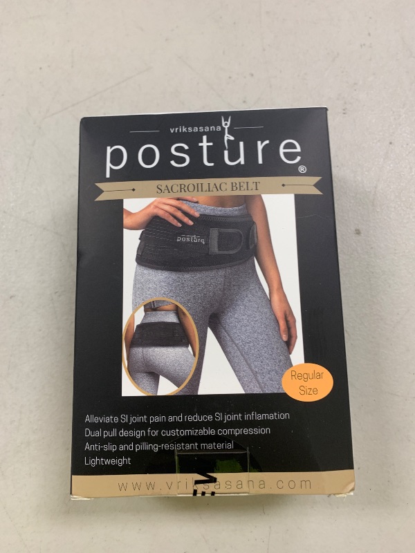 Photo 1 of Vriksasana Posture Sacroiliac Hip Belt for Women and Men That Alleviates Sciatic, Pelvic, Lower Back, Leg and Sacral Nerve Pain Caused by Si Joint Dysfunction| Trochanter Brace (Regular, Black)