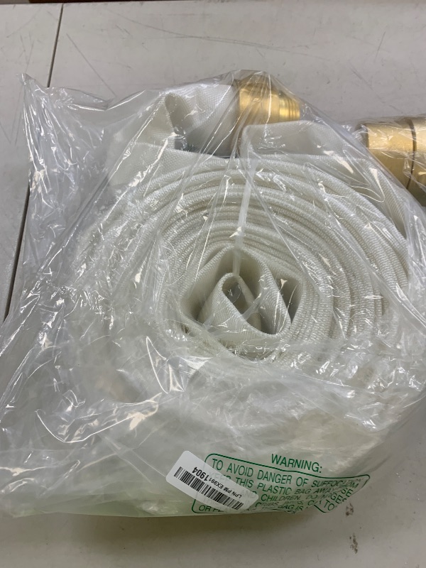 Photo 1 of Venussar Fire Hose, 2-1/2" ID X 50 FT, Single Jacket TPU, 450 PSI Burst Pressure, Industrial Fire Hose with NST/NH Brass Couplings for Indoor Use