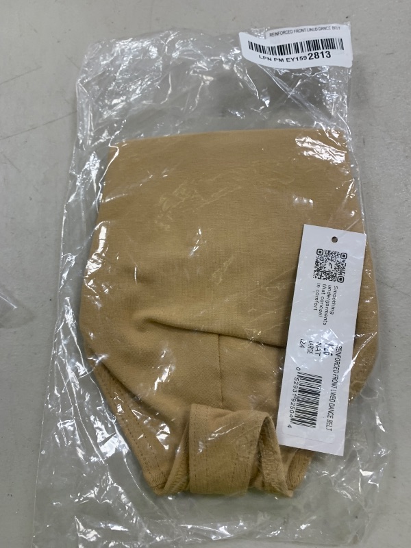Photo 1 of Capezio Men's Reinforced Front-Lined Thong Dance Belt, Natural, Large