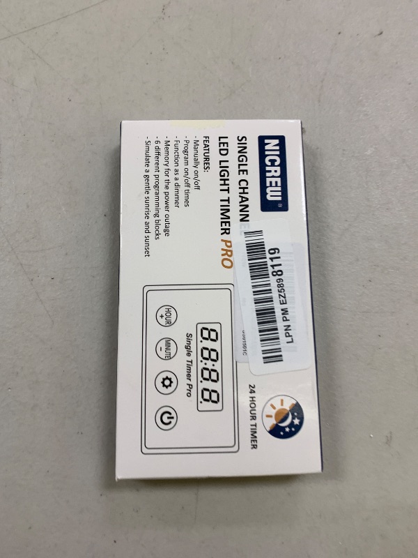 Photo 1 of NICREW LED Timer with 2.1mm/2.5mm Plug, Single Channel Programmable Digital Controller for 0-30V DC Aquarium Lights