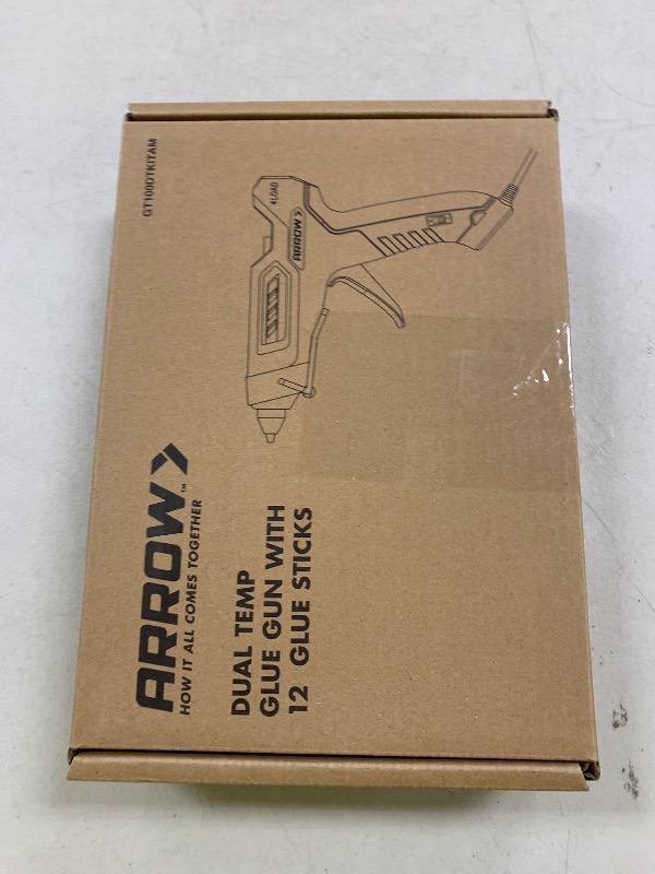 Photo 1 of Arrow Full Size Dual Temp Glue Gun Kit with 12 Sticks - Professional, High/Low Temperature, Fast Heating, Heavy Duty with Stand for Décor, Crafts, Repairs, Construction