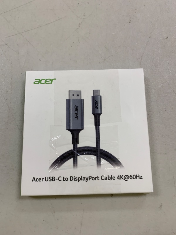Photo 1 of acer USB C to DisplayPort Cable 3.3FT (4K@60hz 2K@165Hz), Type-C to DisplayPort Cord (Sturdy Aluminum,Plug & Play) Thunderbolt 3/4/5 Compatible with MacBook Pro/Air, iPhone 16 Pro/Max, XPS, Surface