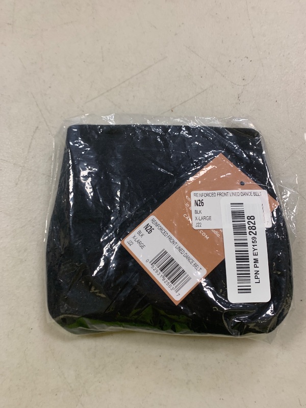 Photo 1 of Capezio Men's Reinforced Front-Lined Thong Dance Belt, Black, X-Large