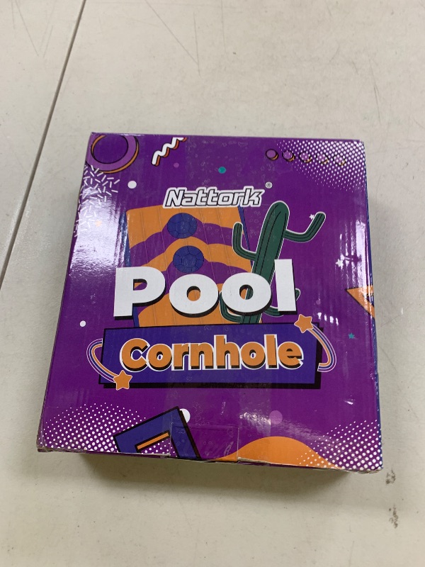 Photo 1 of Nattork Pool Games- Pool Cornhole & Ring Toss Games 2in1 for Adult and Family- 6 Bean Bags with Anchor Bags for Poolside & Backyard- Inflatable Portable Summer Party Swim Ring Game- Rainbow