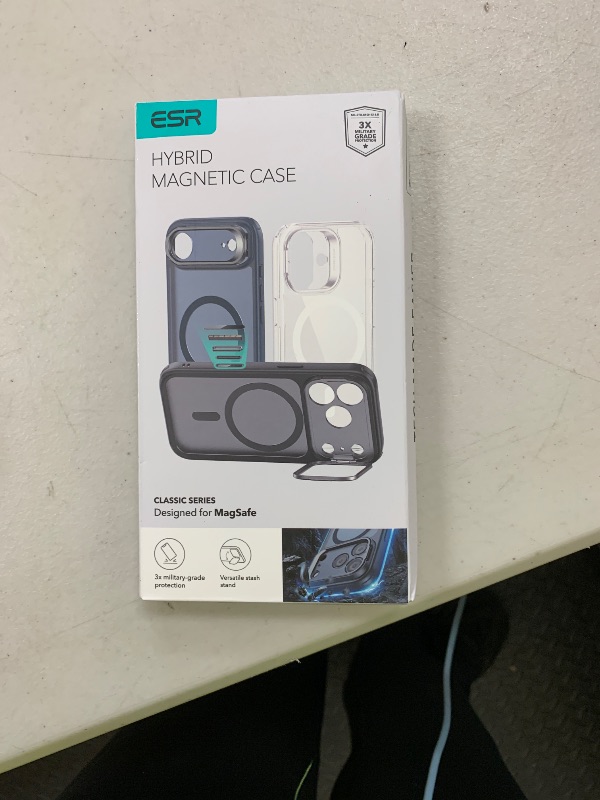 Photo 1 of ESR for iPhone 17 Pro Max Case with Stash Stand, Camera Control Cover Compatible with MagSafe, Military-Grade Drop Protection Phone Case for iPhone 17 Pro Max, Scratch-Resistant Back Cover, Clear