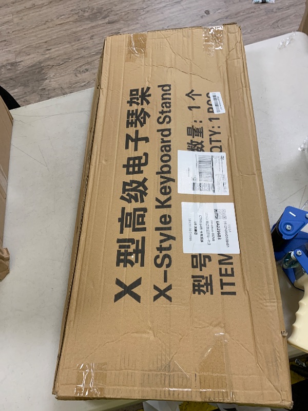 Photo 1 of The ONE Single-X Keyboard Stand, Pre-Assembled X-Style Keyboard Stand with Locking Straps & Quick Release Mechanism, Adjustable Piano Stand