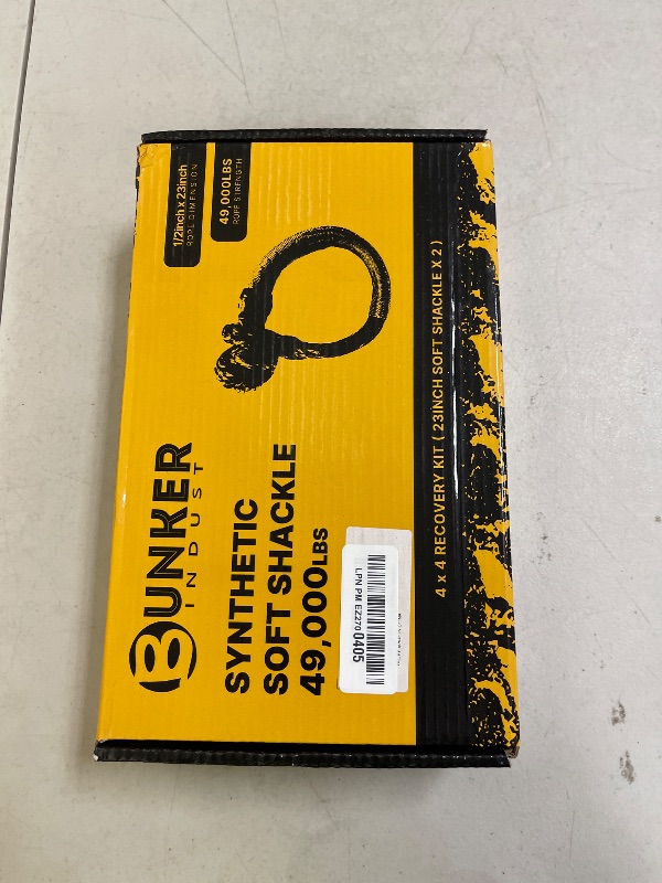Photo 1 of BUNKER INDUST 2Pcs Synthetic Soft Shackle Rope,1/2 Inch x 23 Inch (49,000 LBS Breaking Strength) Winch Towing Recovery Shackles for Offroad 4x4 Vehicles Truck, SUV, ATV, UTV