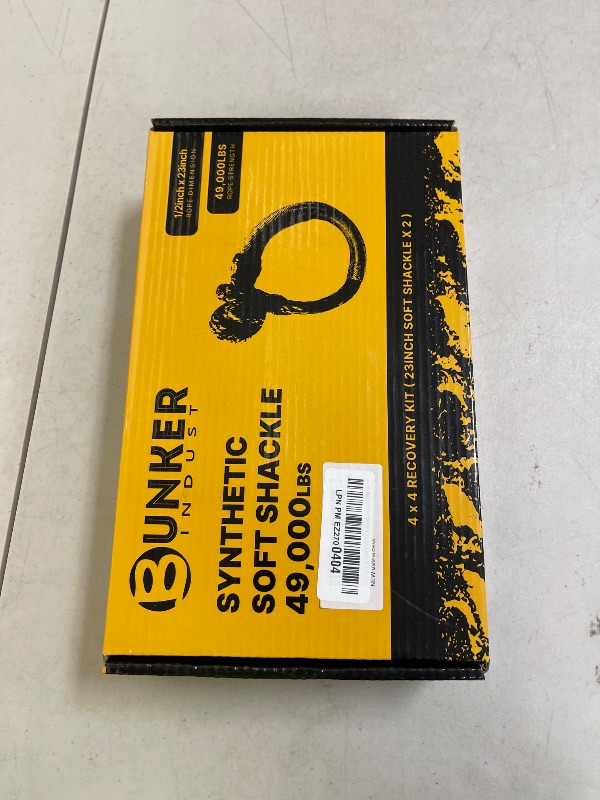 Photo 1 of BUNKER INDUST 2Pcs Synthetic Soft Shackle Rope,1/2 Inch x 23 Inch (49,000 LBS Breaking Strength) Winch Towing Recovery Shackles for Offroad 4x4 Vehicles Truck, SUV, ATV, UTV