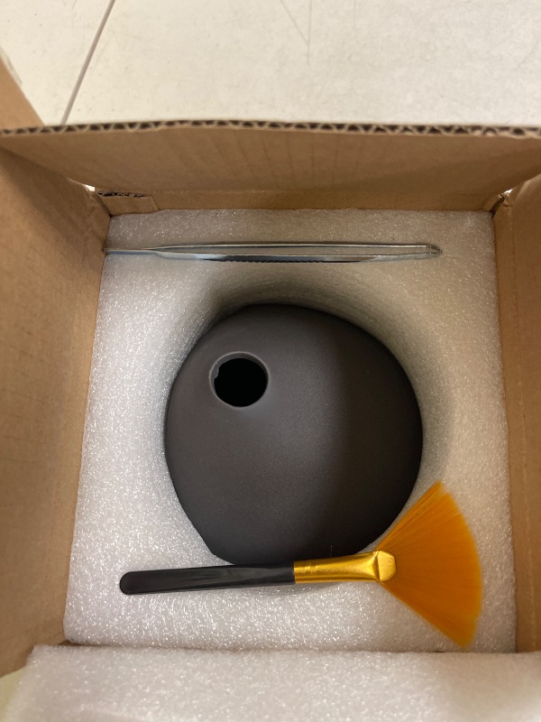 Photo 1 of Yawlsow Palo Santo Holder Burner, Charcoal Bakhoor Incense Burner,Smudge Bowl,Sage Holder,Ash Catcher for Meditation Zen Decor (Black)