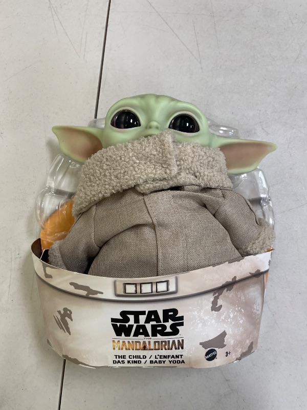 Photo 1 of Mattel Star Wars Grogu Plush Toy, 11-inch Character Figure with Soft Body. Inspired by Star Wars The Mandalorian