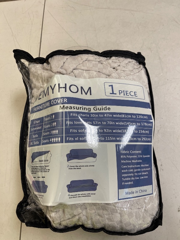 Photo 1 of YEMYHOM Couch Cover Latest Jacquard Design High Stretch Sofa Covers for 3 Cushion Couch, Pet Dog Cat Proof Slipcover Non Slip Magic Elastic Furniture Protector (Large, Ivory)