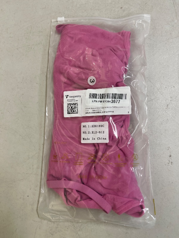 Photo 1 of BRABIC Bodysuit Shapewear for Women Tummy Control Panties Seamless Sleeveless Tops V-Neck Camisole Jumpsuit (Hot Pink Brief, X-Large/XX-Large)