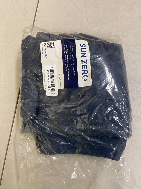 Photo 1 of Sun Zero Easton Energy Saving Blackout Grommet Curtain Panel, 84.00" x 40.00", Navy Blue