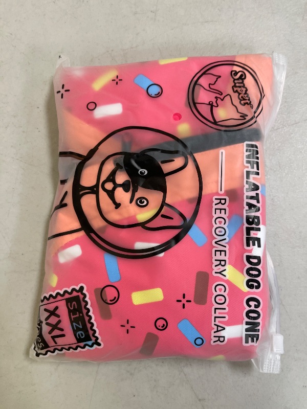 Photo 1 of Supet Inflatable Dog Cone Collar Alternative After Surgery, Dog Neck Donut Collar Recovery E Collar for Neuter, Soft Pet Cone for Small Medium Large Dogs