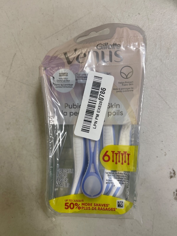 Photo 1 of Gillette Venus Women's Disposable Razors for Pubic Hair and Skin, Bikini Razors for Women, 6ct