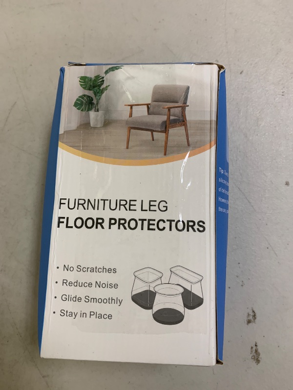 Photo 1 of 24 Pcs Chair Leg Floor Protectors for Hardwood Floors Silicone Covers to Protect Wood Tile Floors Felt Pads Furniture Leg Caps Anti-Scratch Reduce Noise (Fit:1.3"-2")