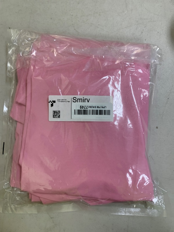 Photo 1 of Smiry Rectangle Tablecloth, Elastic Fitted Flannel Backed Vinyl Tablecloths for 5ft Folding Tables, Waterproof Wipeable Table Covers for Indoor, Outdoor, Picnic and Camping (Pink, 30"x60")