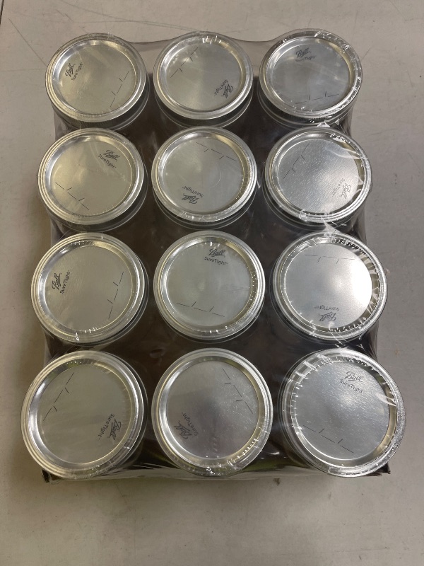 Photo 1 of Ball 67000 1 Quart Wide Mouth Can Or Freeze Canning Jars 12 Count