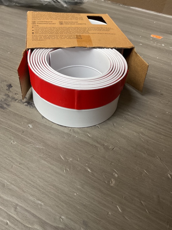 Photo 1 of Holikme Door Draft Stopper Under Door Draft Blocker Insulator Doors Sweep Weather Stripping Noise Stopper Strong Adhesive, White