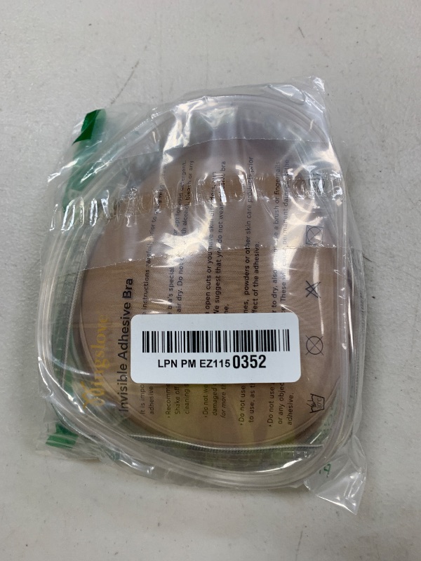 Photo 1 of Wingslove Adhesive Bra Reusable Strapless Self Silicone Push-up Invisible Sticky Bras for Backless Dress (Beige,C)
