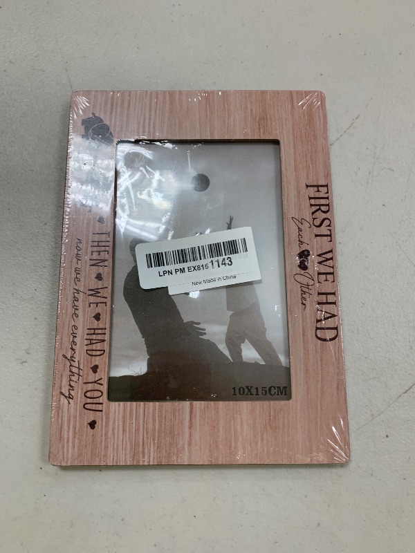 Photo 1 of Family Gifts 4 x 6 Picture Frame Wooden Frame Photo Frame Tabletop Display Home Decor for Living Room Office Bedroom, Family Frame - First We Had Each Other Then We Had You Now We Had Everything -17