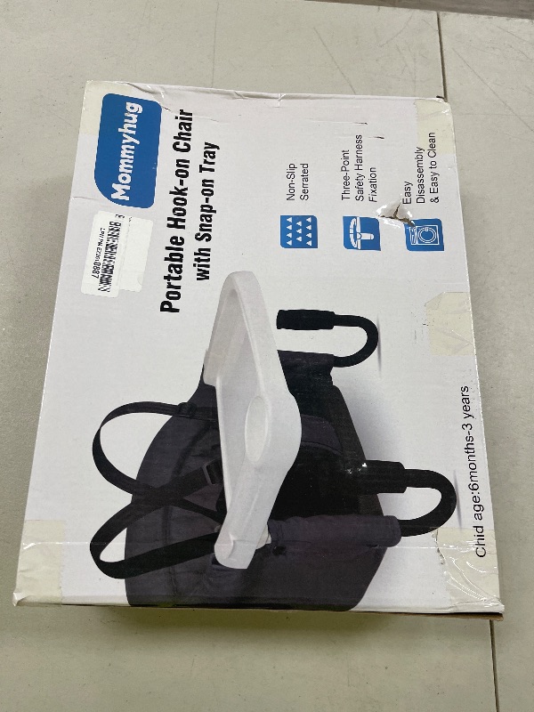 Photo 1 of Portable Hook On High Chair with Tray for Babies & Toddlers, 6-36 Months, Collapsible Design, Fits Tables 0.8" to 3.5" Thick, Easy to Clean, with Travel Bag