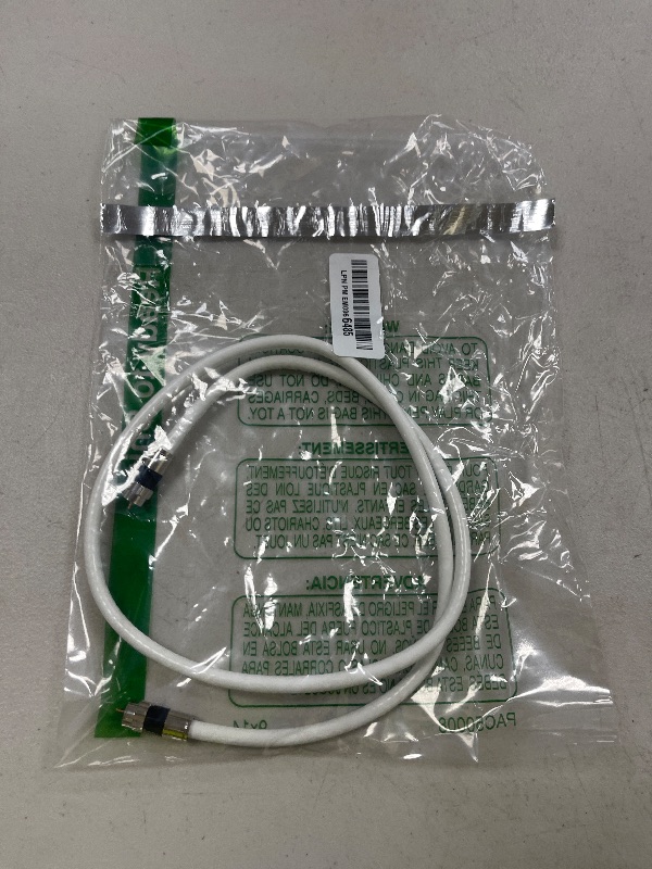 Photo 1 of G-PLUG 3FT RG6 Coaxial Cable Connectors Set- High-Speed Internet, Broadband and Digital TV Aerial, Satellite Sky Cable Extension - Weather-Sealed Double Rubber O-Ring and Compression Connectors White