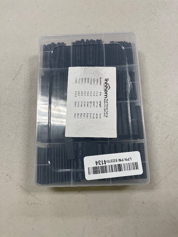 Photo 1 of 650pcs Heat Shrink Tubing Black innhom Heat Shrink Tube Wire Shrink Wrap UL Approved Ratio 2:1 Electrical Cable Wire Kit Set Long Lasting Insulation Protection, Safe and Easy, Eco-Friendly Material