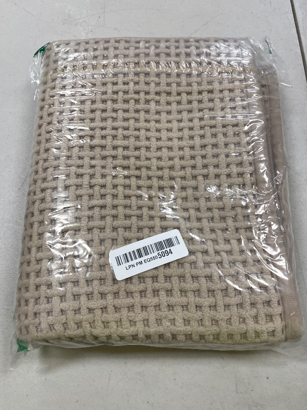 Photo 1 of MSRIBYIQ Bathroom Rug Mat, Chenille Bath Mat with Non Slip Rubber Backing Soft and Absorbent Quick-Dry Runner Rug for Bath Floor Tub and Shower Floor Beige 20"x47"