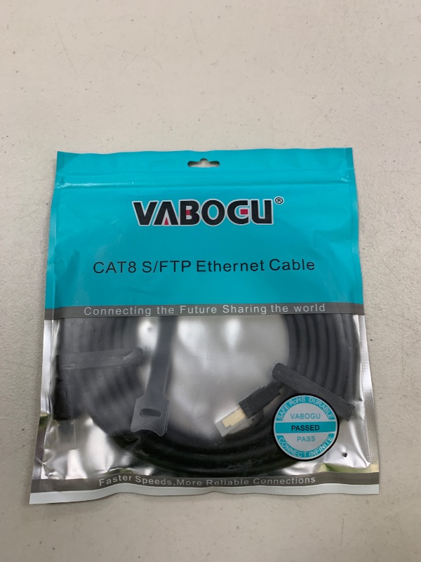 Photo 1 of Cat 8 Ethernet Cable, 10ft Heavy Duty High Speed Internet Network Cable, Professional LAN Cable, 26AWG, 2000Mhz 40Gbps with Gold Plated RJ45 Connector, Shielded in Wall, Indoor&Outdoo