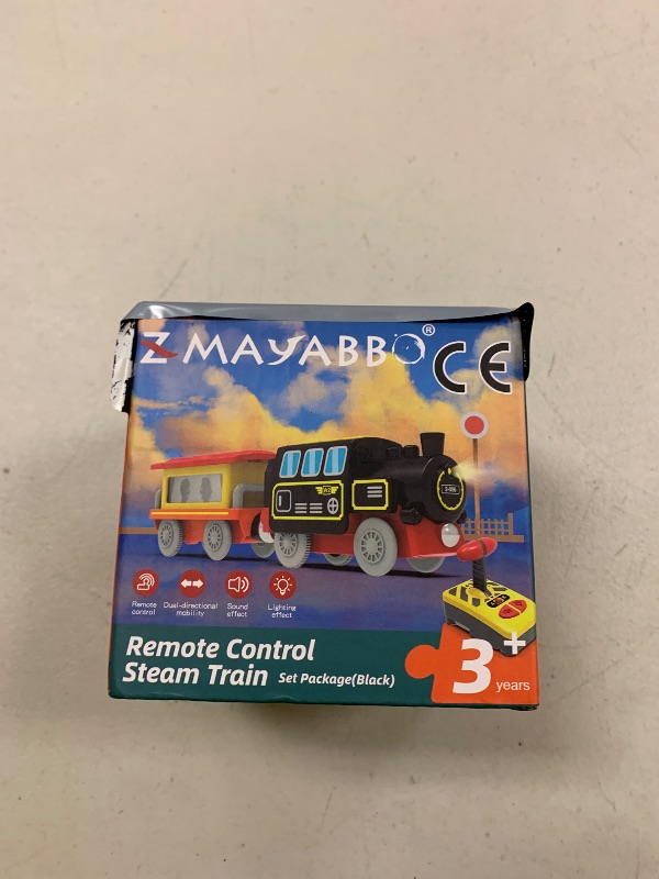 Photo 1 of Motorized Train for Wooden Track, Remote Control Train with Magnetic Connection, Battery Operated Locomotive Trains for Toddlers, Compatible with Thomas, Brio, Chuggington