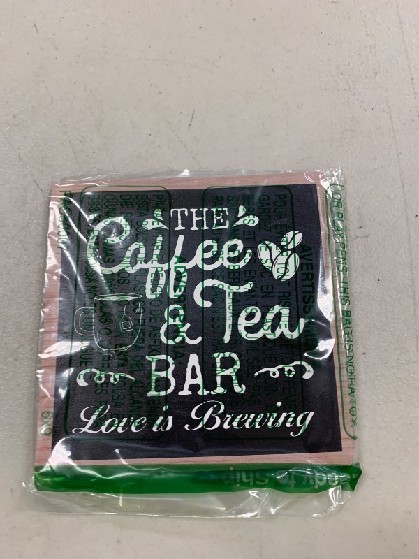 Photo 1 of Coffee & Tea Bar Decor Signs & Table Decor, Tea Station Accessories, Themed Gifts - Wooden Desk Decor (H26)