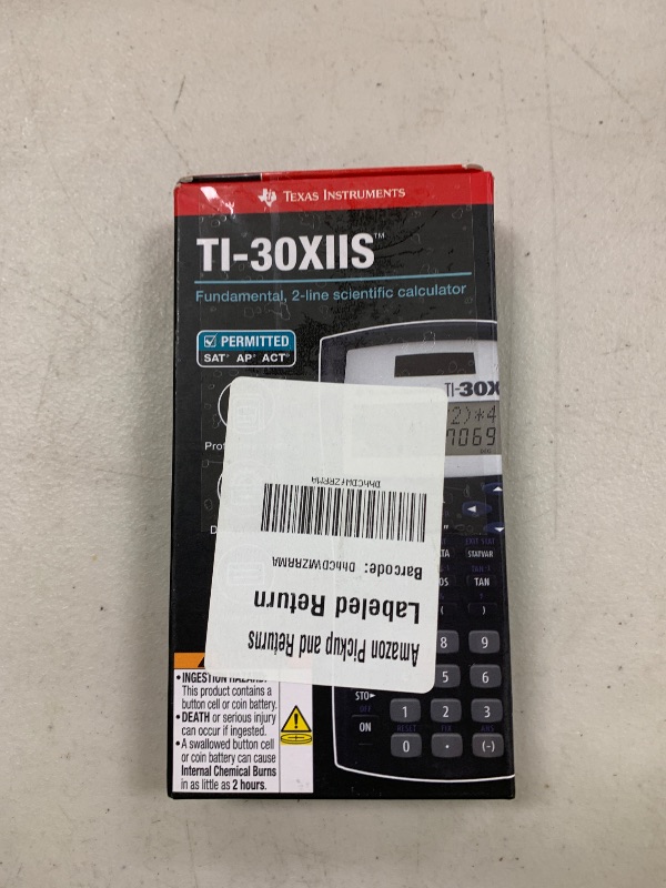 Photo 1 of Texas Instruments TI-30XIIS Scientific Calculator, Black with Blue Accents