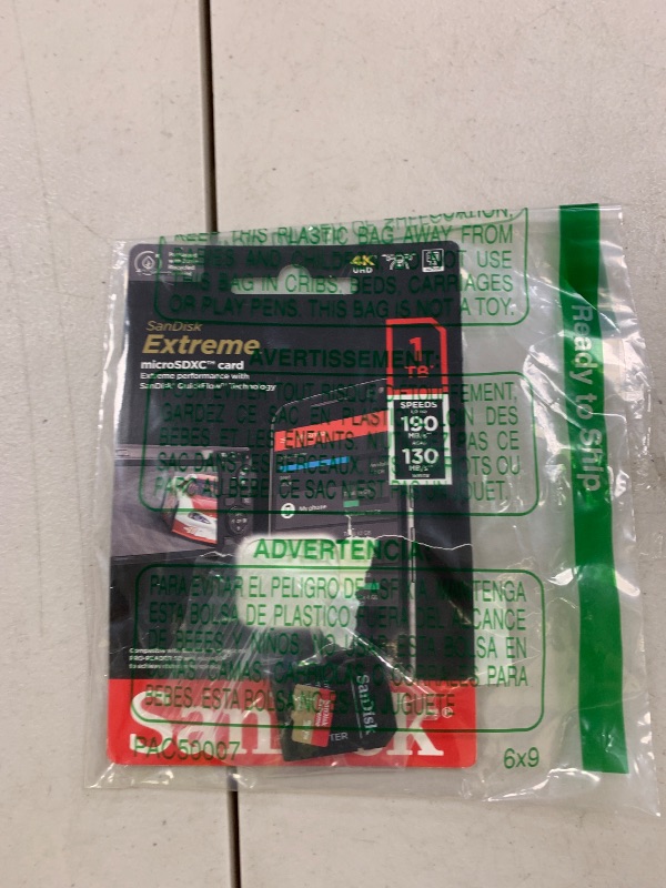 Photo 1 of SanDisk 1TB Extreme microSDXC UHS-I Memory Card with Adapter - Up to 190MB/s