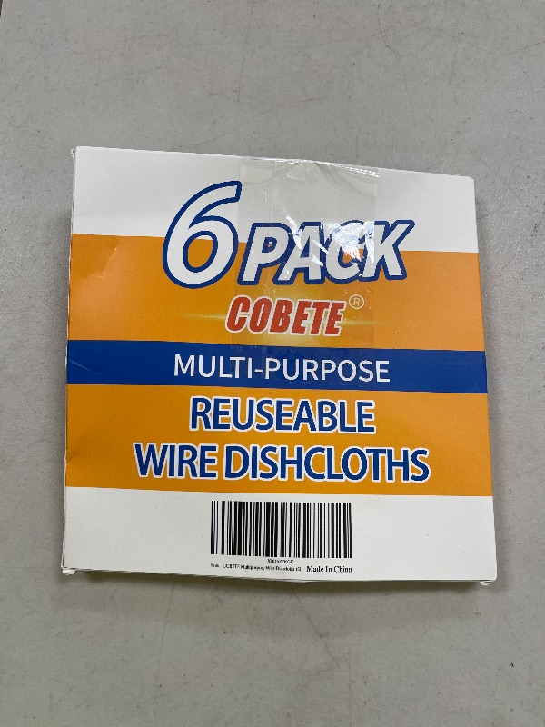 Photo 1 of COBETE Non Scratch Wire Dishcloth,Double-Layer Wire Dishwashing Rags for Wet and Dry,Wire Miracle Cleaning Towels and Dish Cloths Multipurpose for Washing Dishes,Cookware, Sinks,Stove Tops,Pack of 6