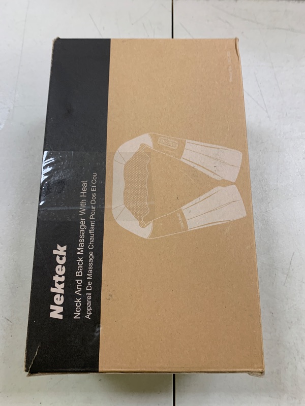 Photo 1 of Nekteck Neck Massager for Pain Relief Deep Tissue, Shiatsu Back Massager with Heating 3D Kneading Massage Pillow for Shoulder Leg Full Body Muscle, Use for Office Home Car, Plug-in Use Only