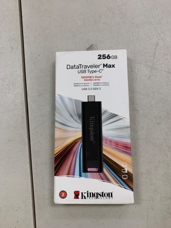 Photo 1 of Kingston DataTraveler Max 256GB USB-C Flash Drive with USB 3.2 Gen 2 Performance, Black
