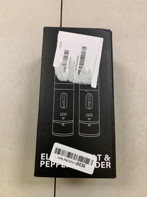 Photo 1 of Home Hero Electric Salt and Pepper Grinder Set - Automatic Salt and Pepper Grinder Set Rechargeable. Electronic Salt and Pepper Shakers with LED Light, Electric Pepper Grinder & Salt Grinder, Set of 2