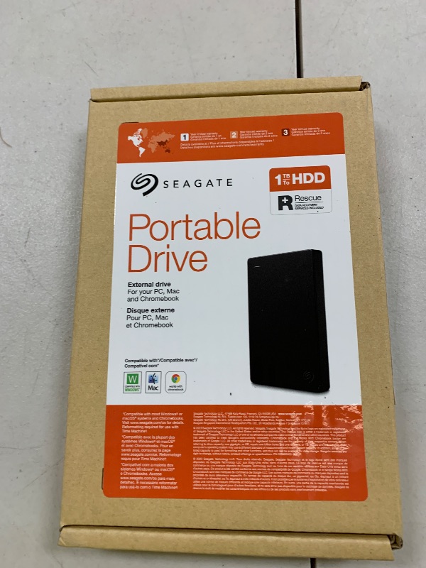 Photo 1 of Seagate Portable 1TB External Hard Drive HDD – USB 3.0 for PC, Mac, PlayStation, & Xbox, 1-Year Rescue Service (STGX1000400) , Black