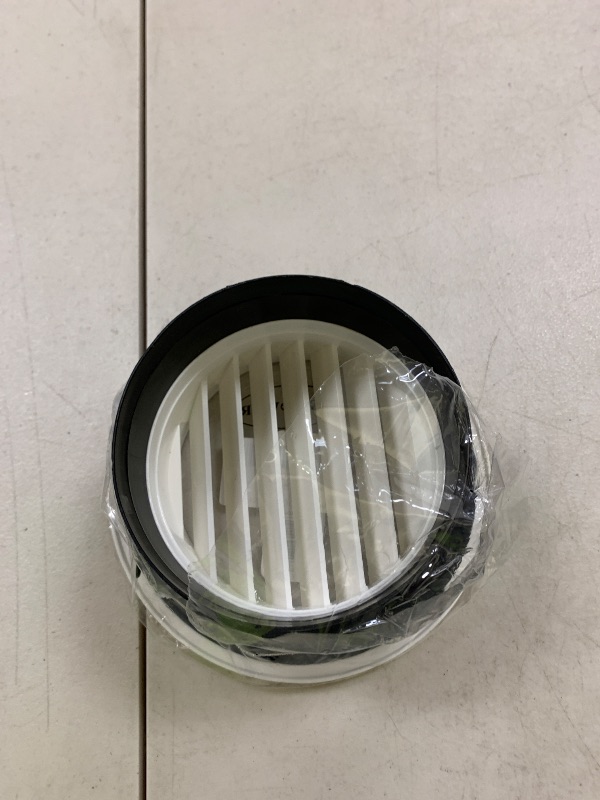 Photo 1 of HG Power 5 Inch Round Air Vent, ABS Louver Grille Cover with Built-in Screen Mesh, White Soffit Vent for Bathroom Office Kitchen Ventilation - Opening Size 4.56"